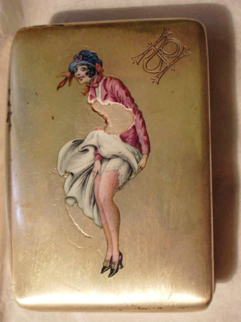 portasigarette in argento _ prima del restauro